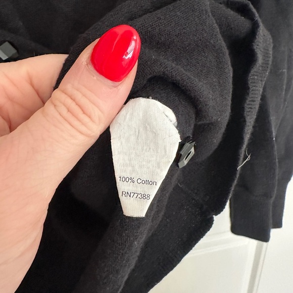 J. Crew Black Cardigan Sweater V-Neck Knit - Picture 4 of 5